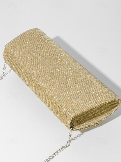 Accent Bow with Purse Clutch Blue Glitter Rhinestone