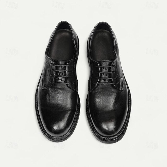 Goodyear Men's Clean with Derby Shoes Welt Leather and Tan