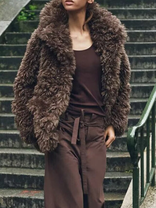 Furs Warm Coat Women's Comfortable Faux Teddy Fur