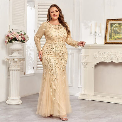 Dress Gown Trumpet Mermaid Evening Floor Formal Sparkle /