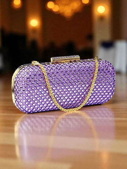 Clutch Bag Heels and Green Set Rhinestone Women's Matching