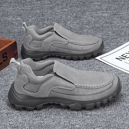 Men's Maroon Perforated Slip-On Sandals with Stylish Design