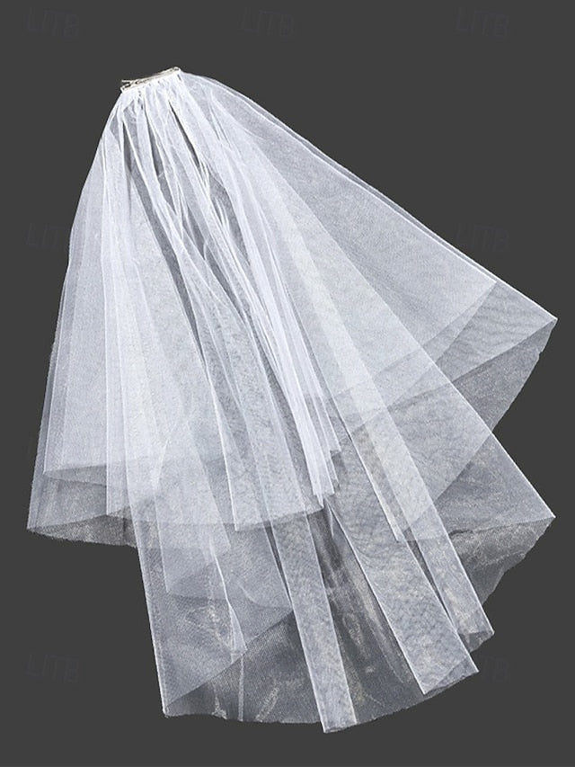 Classic Elegant Soft Veil – Tulle Bridal with Two-Layer
