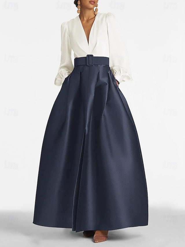 Split Evening Guest High Formal Gown Dress A-Line Wedding Floor