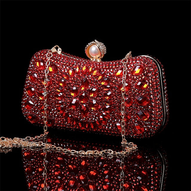Luxury Evening Women's – Multicolor Clutch Crystal