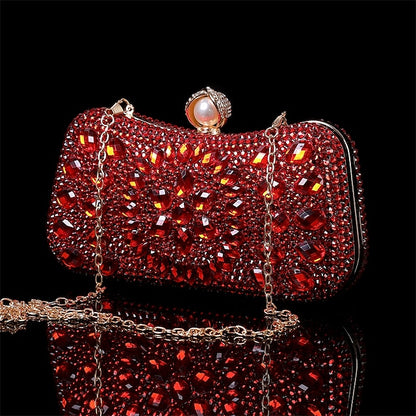 Luxury Evening Women's – Multicolor Clutch Crystal