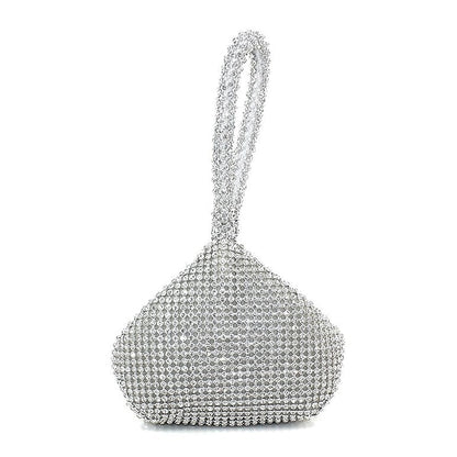 Crystal Evening Elegant Women's - Rhinestone Silver Bag