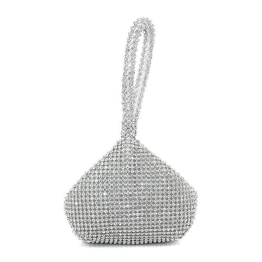 Crystal Evening Elegant Women's - Rhinestone Silver Bag