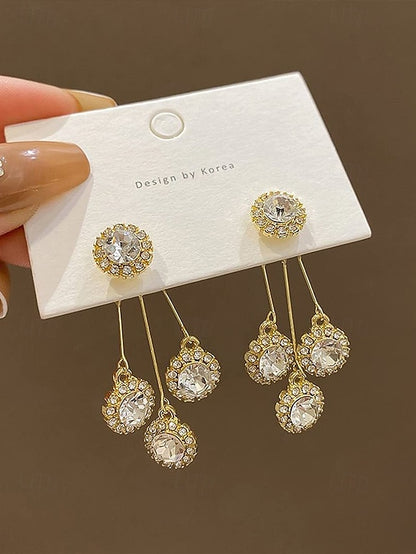 Crystal Women Dangle Elegant for Sparkling Earrings –