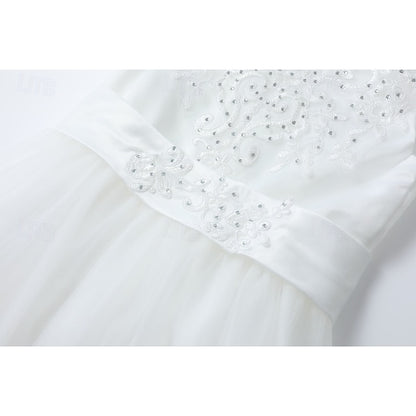 Sleeveless Girl Girls' Kids Wedding Dress Flower