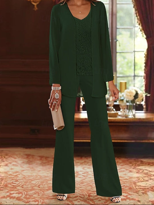 of Bride Pantsuit Piece Formal Beach 3 Mother Wedding the