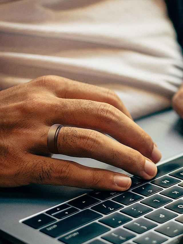 Ring Men Matte Silicone for Black Durable Comfortable –