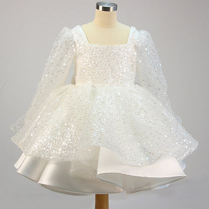 Girl Dress Party Flower Girls' Kids Sequin Long