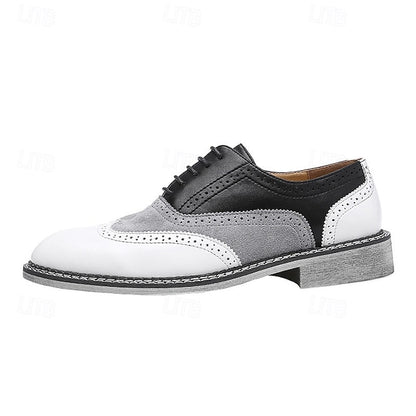 Men's Wingtip Gatsby-Inspired Shoes Spectator in Oxford