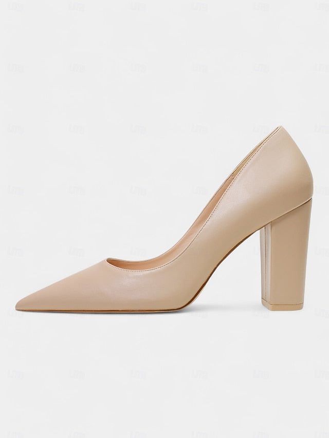 Classic Toe High Suede Heels Pointed | Heel Women's Block