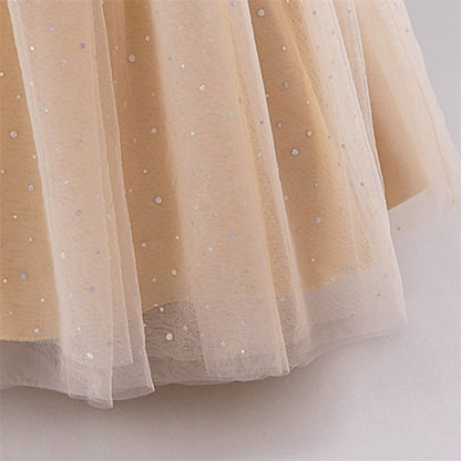 Color Girls' Party Kids Dress Block Flower Girl
