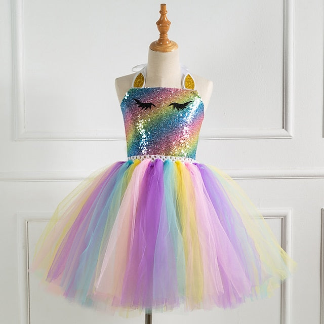 Dress Movie Unicorn New Cosplay Vacation Girls'