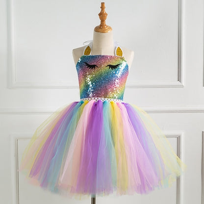 Dress Movie Unicorn New Cosplay Vacation Girls'
