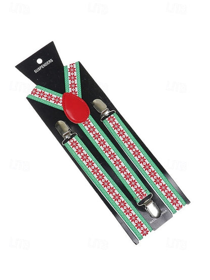 Christmas Men's Suspenders Snowman with