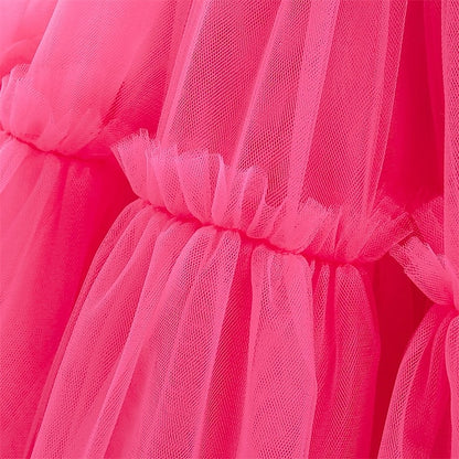 Sleeveless Party Solid Girls' Performance Dress Color Kids