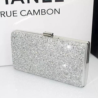 Glitter Silver Women's Clutch