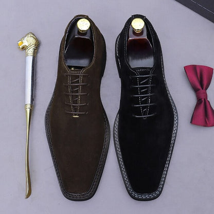 Genuine Men's Leather - Oxford Cowhide Suede Shoes