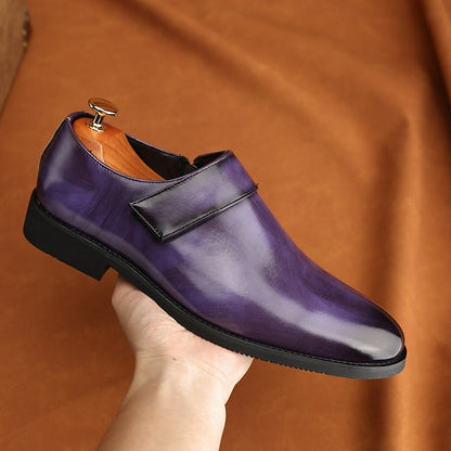 Business Shoes Brown Loafers Slip-On Leather Men's