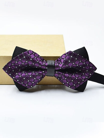 Pattern Geometric Men's Christmas Bow Tie with