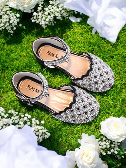 Rhinestone Sparkly Mary Scalloped – Girls' Jane Shoes