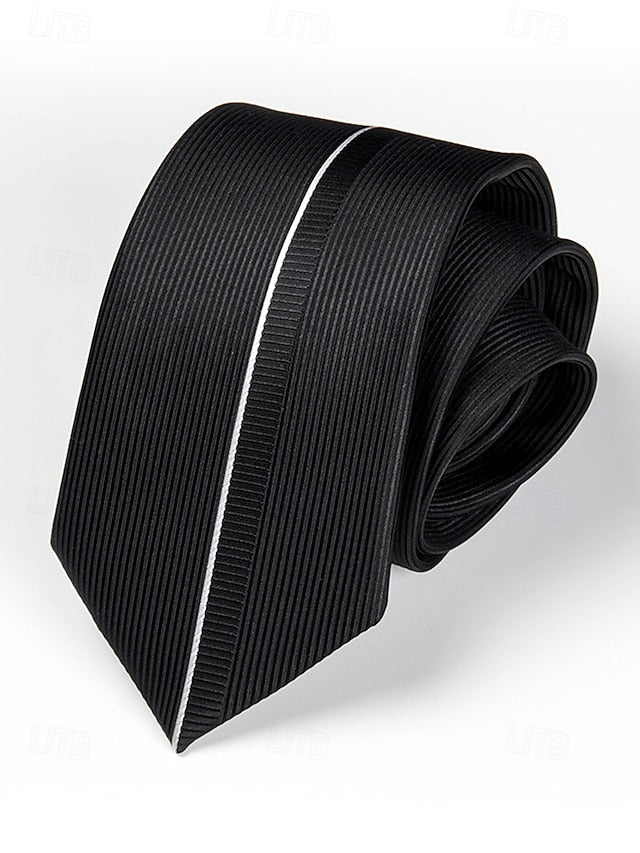 Positioning Tie Pattern 6cm Narrow - Stripe Men's