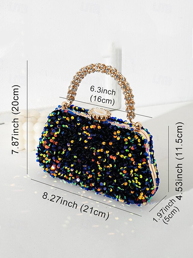 – Women's Bag Evening Embellished Sequin Vintage Clutch