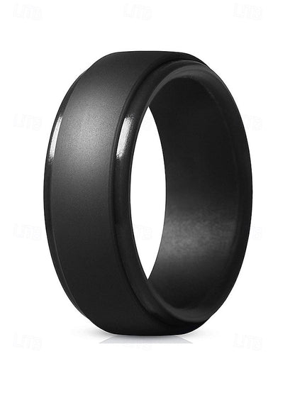 Ring Men Matte Silicone for Black Durable Comfortable –