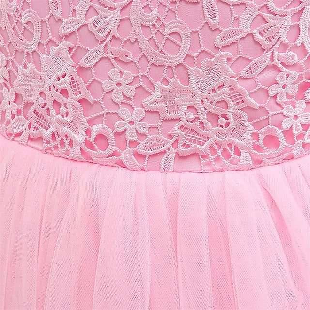 Girl Girls' Kid's Flower Princess Dress