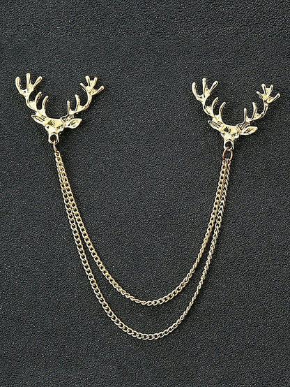 Collar Christmas Alloy – Pins Reindeer Elegant Men's