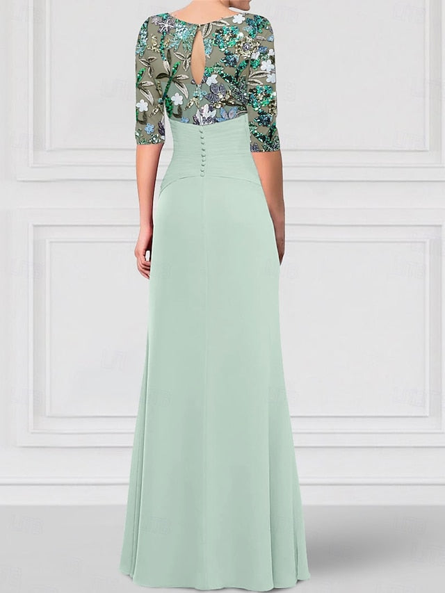 Dress Mother A-Line Bride Sparkle the SkyBeaded of Gown