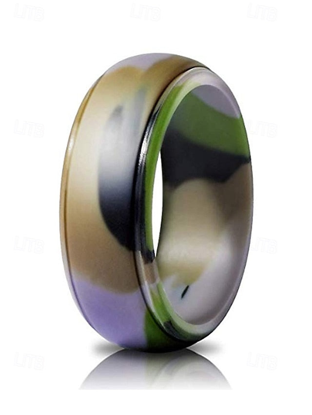 Ring Men Matte Silicone for Black Durable Comfortable –