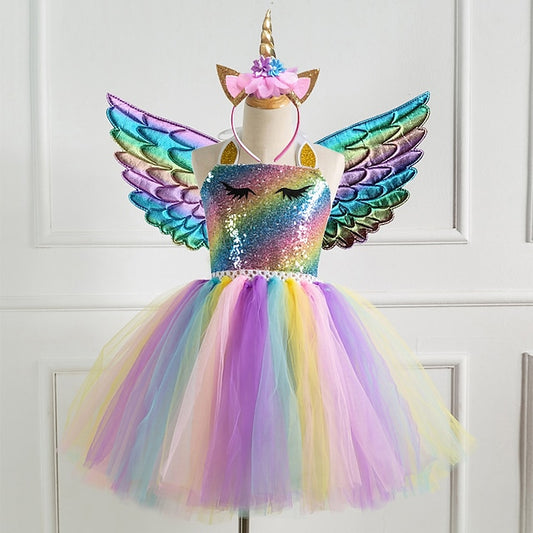 Dress Movie Unicorn New Cosplay Vacation Girls'