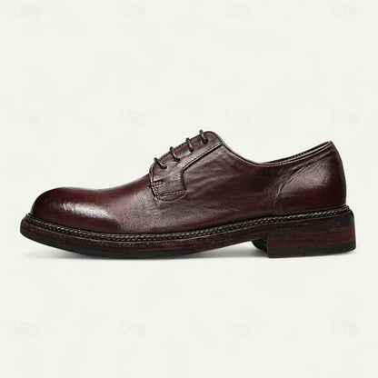 Goodyear Men's Clean with Derby Shoes Welt Leather and Tan