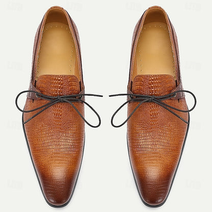 Wholesale SampleMen's Tan Genuine Leather Oxford Shoes – Vintage