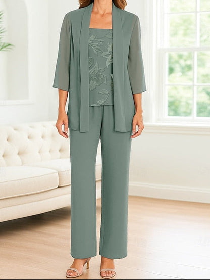 of the Simple Dress Bride Piece Mother Pantsuit Elegant 3