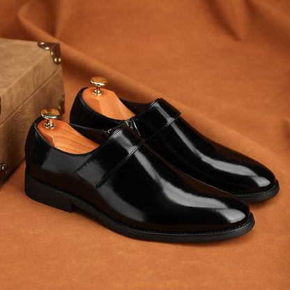 Business Shoes Brown Loafers Slip-On Leather Men's