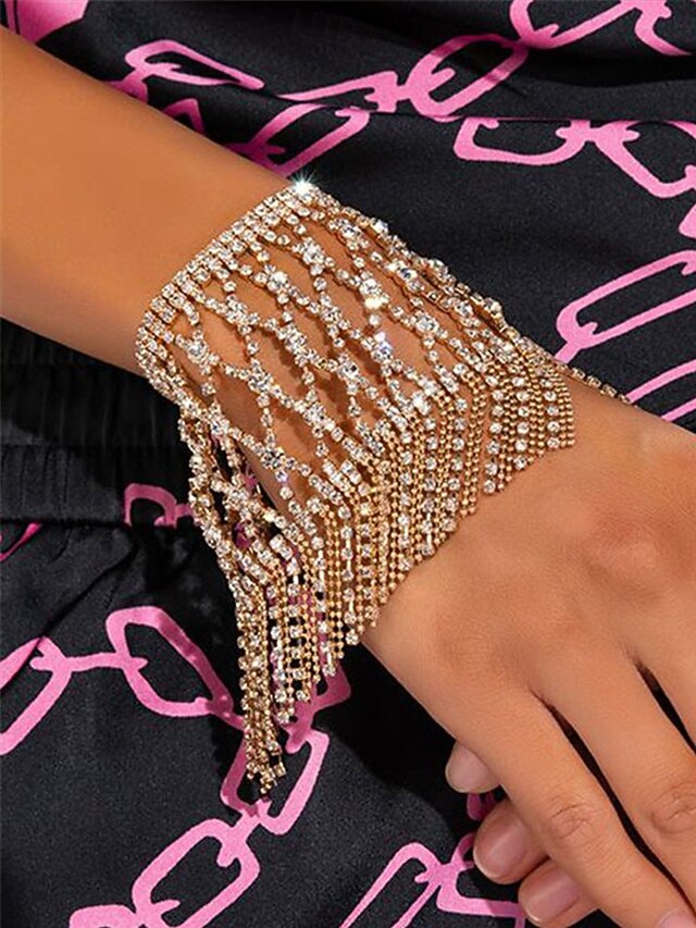Chain Hand – Women's Crystal Rhinestone Luxury Bracelet