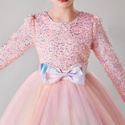 Girls' Dress Girl Kids Party Color Solid Flower