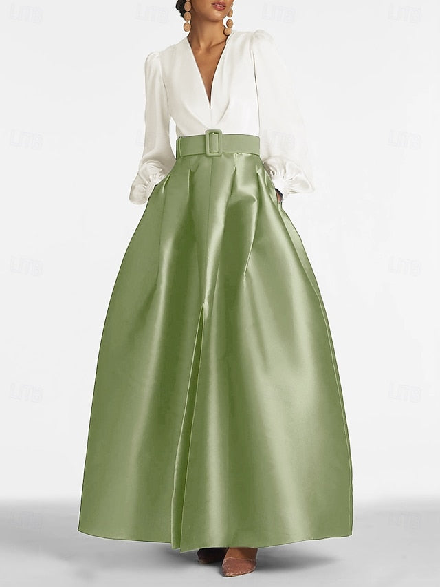 Split Evening Guest High Formal Gown Dress A-Line Wedding Floor