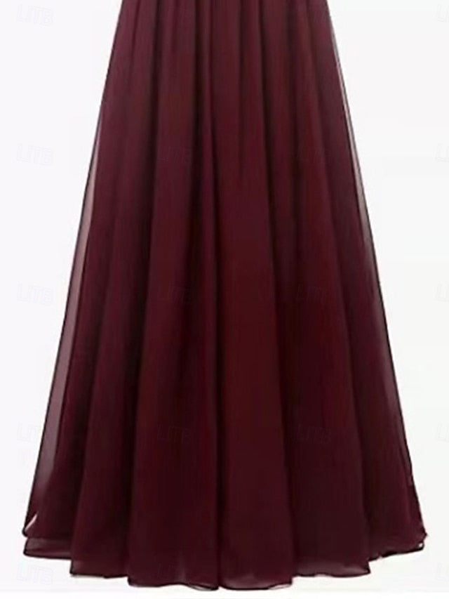 of Simple V Mother the A-Line Floor Dress Elegant Bride Neck
