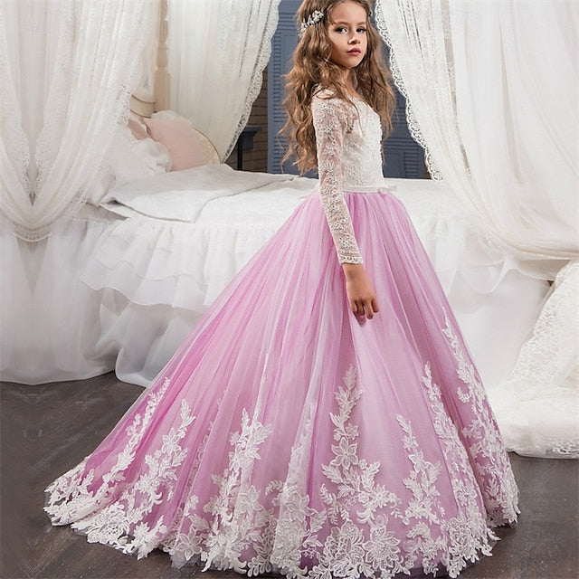 Kid's Dress Princess Girls' Girl Flower