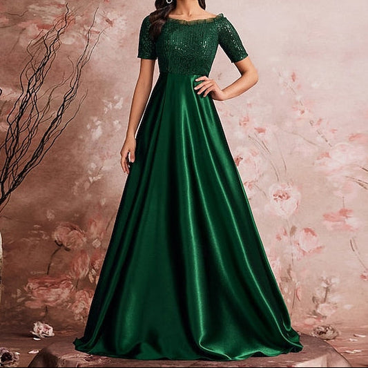 Mother A-Line Sparkle Dress the Evening Gown of Bride Formal