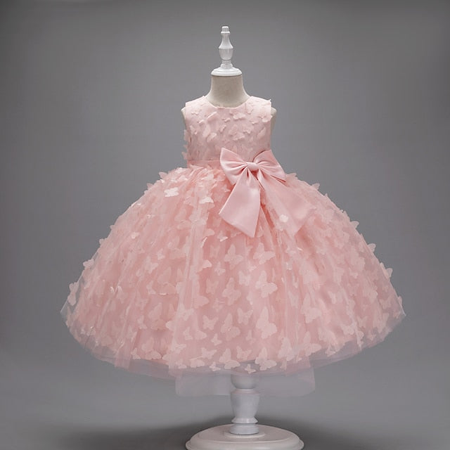 Kids Party Butterfly Dress Girl Flower Girls'