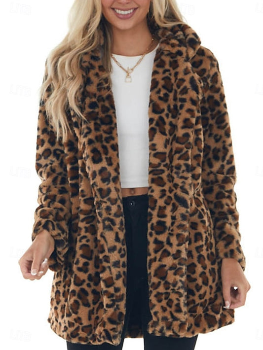 Breathable Coat Winter Patchwork Warm Pockets Women's with