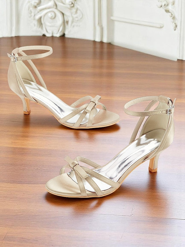 Strappy Green Vintage Women's Heel Kitten Satin 1950s